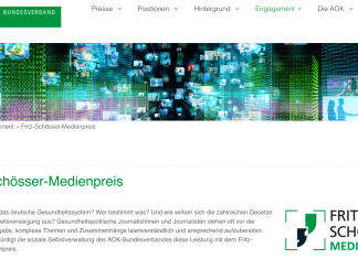 Erstmals ausgelobt: Fritz-Schösser-Medienpreis Webseite Schoesser Medienpreis 2020