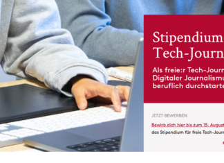 Stipendium für freie Tech-Journalist:innen